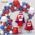 thumbnail image 4 of JOYYPOP 129pcs Red White and Blue Balloon Garland Arch Kit, Different Sizes 18 12 10 5 Inch Red White and Blue Balloons for 4th of July Independence Day Patriotic Anniversary Decorations, 4 of 9