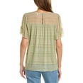 thumbnail image 2 of Max Studio womens  Mesh Top, XS, Green, 2 of 3