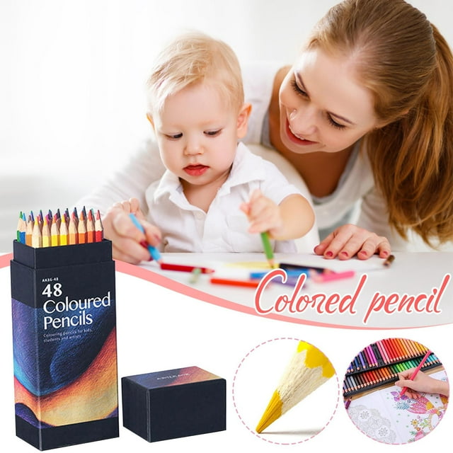 Fiudx Juego de 48 Lápices de Colores Oleosos con Pigmentos Vibrantes, Núcleo Resistente para Un Uso Sin Roturas, Fácil de Difuminar y Sombrear, Ideal para Artistas y Profesionales, Ecológico, Tamaño