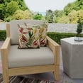 thumbnail image 4 of Jordan Manufacturing 18" x 18" Oasis Gem Beige Leaves Square Outdoor Throw Pillow, 4 of 13