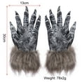 thumbnail image 2 of Penkiiy Winter Gloves for Men Women Clearance Women's And Men's Enamel Halloween Carnival Ball Fashion Werewolf Gloves Claw Gloves Gray Gloves, 2 of 8