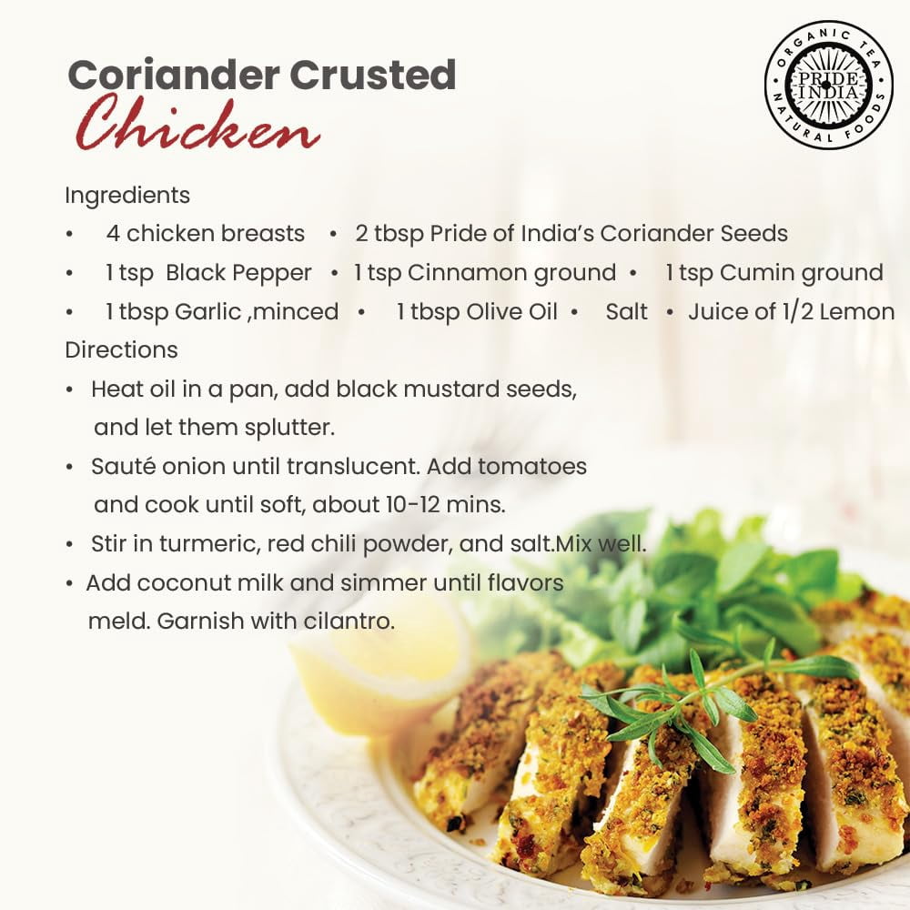 Pride of India - PACK of 6 - Coriander Seed Whole – Fresh & Gourmet Indian Whole Spice – Good for Curries/Meat/Chicken – Easy to Use – 1.4 oz. Small Dual Sifter Bottle