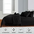 thumbnail image 4 of Lux Decor Collection 10-Piece Queen Comforter Set with Sheets - Queen Size Bedding Set, Black, 4 of 7