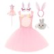 thumbnail image 1 of Vestido tutú de conejito rosa de Pascua para niñas pequeñas, disfraces de Cosplay de conejo blanco para niñas pequeñas, traje de tul para fiesta de cumpleaños, ropa 4-5T Gao Jinjia LED, 1 of 2