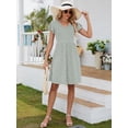 thumbnail image 6 of Chiclily Summer Dresses for Women Ruffle Sleeve Midi Dress Boho Beach Sundress with Pockets, Spots XL, 6 of 7