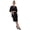 Black, variant on Women's Plus Size Right Fit  Curvy Collarless Blazer