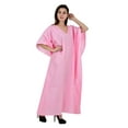 thumbnail image 3 of Women's Kafatan Maxi Summer Caftan Outfit Casual Dress Cover Ups Cotton Silk, Women Kaftans Dresses, S-3XL, Regular to Plus Size, 3 of 5