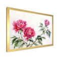 thumbnail image 2 of Designart 'Three Vintage Red Peonies Flowers' Traditional Framed Art Print, 2 of 4
