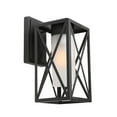 thumbnail image 5 of LNC Farmhouse 1-Light Outdoor Wall Sconce With Frosted Shade In Black Finish, 5 of 9