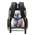 thumbnail image 2 of Honeii Cute Animal Couple Print Clear Backpack Heavy Duty Transparent Bag 17" See Through BookBag for Women Men Adults Work Festival Sports Travel, 2 of 7