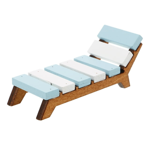 KAKOWELY mini Chaise de Plage mini Meubles Miniature Maison de Poupée Salon Décor Simulé mini Chaise de Plage Jouet de Jeu Simulé mini Fauteuil Inclinable Modèle Décor Maison de Poupée