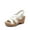 WHITE, variant on Women's Strappy Wedge Sandals with Elastic Sponge Midsole and Cork Heel