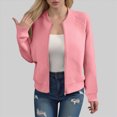 thumbnail image 2 of Towmus Fall Bomber Jacket For Women 2025 Barn Short Casual LightweightCoats With Pockets Winter Cropped Shackets, 2 of 5