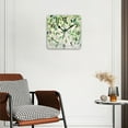 thumbnail image 2 of Square Wall Clock,Soft Watercolor Painting Of Hanging Green Leaves On Delicate Vines,Silent Non-Ticking Wall Clock Decor for Home Office Kitchen Living Room Bedroom(12inch), 2 of 4
