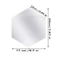 thumbnail image 4 of Inteprter 14 piezas espejo adhesivo para pared DIY superficie lisa efecto reflectante autoadhesivo hexágono cocina hogar Oficina pasillo baño Decoración del hogar, 4 of 6