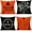 Orange Black, variant on Halloween Decor Pillow Covers 18x18 Set of 4 Halloween Decorations Hocus Pocus Farmhouse Saying Outdoor Fall Pillows Decorative Throw Cushion Case for Home Couch