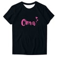 thumbnail image 1 of Camiseta de Manga Corta de Cuello Redondo con Impresión de la Carta para las Mujeres, Casual Diario Y Top de Fiesta, 1 of 4