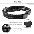 thumbnail image 3 of Braided leather Bracelets for Men Wrap Leather, 3 of 7
