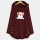 thumbnail image 2 of Abrigo de Piel Sintética Para Mujer, Blusa Con Estampado Navideño, Tops de Felpa Con Botones A La Moda, Con Capucha Y Bolsillo, Tops Sueltos de Invierno Odeerbi ODB186502, 2 of 6