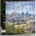 thumbnail image 4 of Ambesonne Cincinnati Shower Curtain, Wide Aspect of Bridge, 69"Wx70"L, Multicolor, 4 of 5