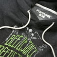 thumbnail image 2 of Beetlejuice Headstone Name Unisex Adult Slim Fit Pull-Over Heather Hoodie, Charcoal, 2X-Large, 2 of 5