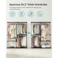 thumbnail image 3 of SONGMICS Portable Closet, Freestanding Closet Organizer, Clothes Rack with Shelves, Hanging Rods, Storage Organizer, for Cloakroom, Bedroom, 54.3 x 16.9 x 71.7 inches, Ink Black, 3 of 5
