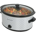 thumbnail image 4 of West Bend SCWB6QTSV13 Slow Cooker 6-Quart Manual Crockery Style with Oval Ceramic Crockpot and Glass Lid, 330-Watts, Silver, 4 of 9