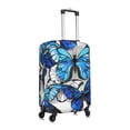 thumbnail image 3 of Uemuo Blue and White Butterflies Printed Washable Luggage Cover - Fashion Suitcase Protector Fits 18-32 Inch Luggage -Medium, 3 of 9
