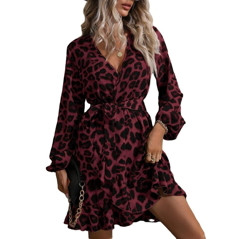 Leopard dress walmart sale