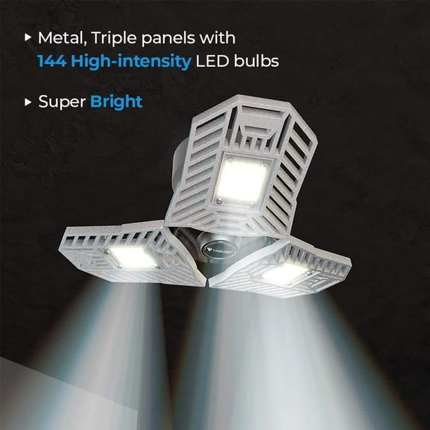 TRIBURST Set of 4 by Bell Howell LED Garage Light High Intensity