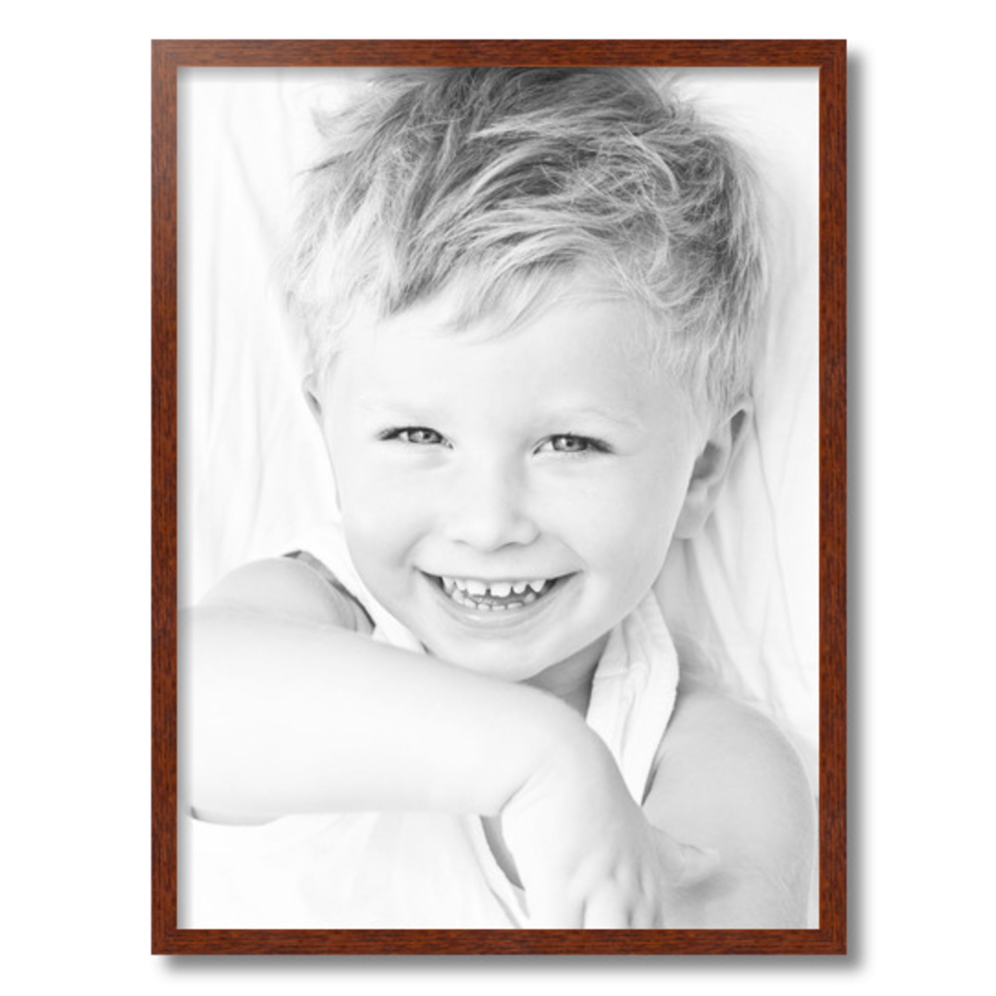 ArtToFrames 18x24" Walnut Picture Frame, Brown Wood Poster Frame, with Regular Acrylic and Foam Backing 3/16 inch (FBPL-4215)