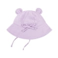 thumbnail image 3 of Girls Kids Sun Hat Purple – Adjustable Cotton Kids Bucket Hat with Chin Strap for UV Protection,Size 2 T, 3 of 9