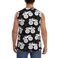 thumbnail image 4 of Haiem Men's Cool Car Print Tank Tops Summer Sleeveless Cut Off Workout T-Shirts Fitness Vest Athletic Undershirts-Small, 4 of 8