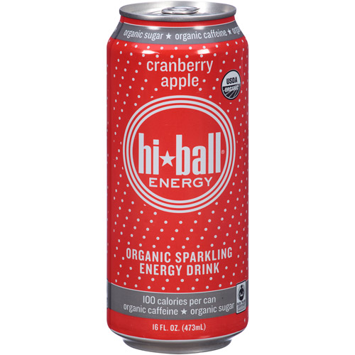 HiBall Energy Cranberry Apple Organic Sparkling Energy Drink, 16 fl oz