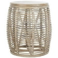 thumbnail image 2 of Home Square 18" Round Rattan Accent End Table in Gray and White Wash - Set of 2, 2 of 7