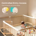 thumbnail image 5 of HARPPA Wooden Baby Playpen with Gate, Adjustable Panel Play Yard Fence for Toddlers, Greenguard gold certified,57" x 57" x 24", 5 of 9