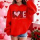 thumbnail image 3 of Sudadera con capucha y estampado de corazón de San Valentín, sudadera de manga larga para niños y niñas, chaqueta para niñas de talla mediana y grande., 3 of 7