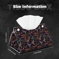 thumbnail image 6 of Lsque Humming Bird And Tropical Flowers Printed Long Tissue Box Cover Holder, Facial Paper Organizer Dispenser,Triangle with Bottom Belt, PVC Leather Decorative Organizer, 6 of 9