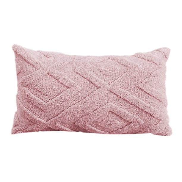 Funda de cojín estampada de una sola cara | Funda de cojín decorativa para sofá y dormitorio | Tejido de poliéster | 50 x 30 cm | Rosa, beige, blanco, gris y amarillo