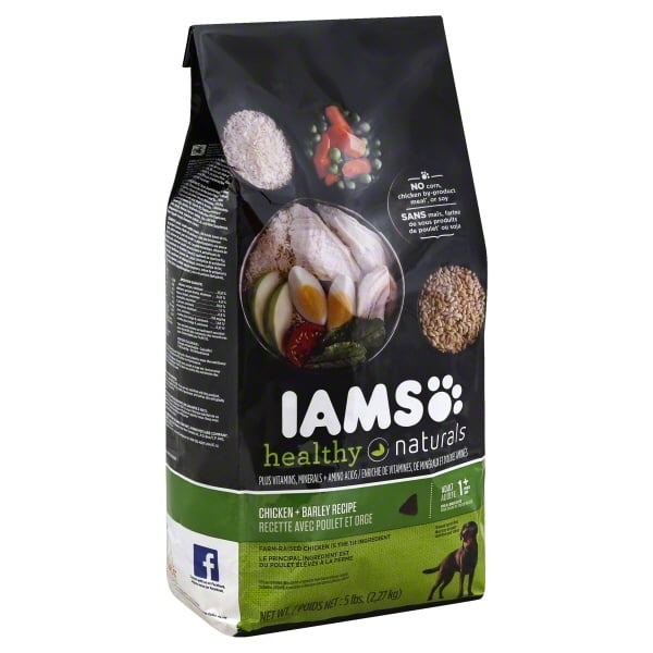 Iams Healthy Naturals Chicken + Barley Recipe Adult 1+ Years Dog Food 5 ...