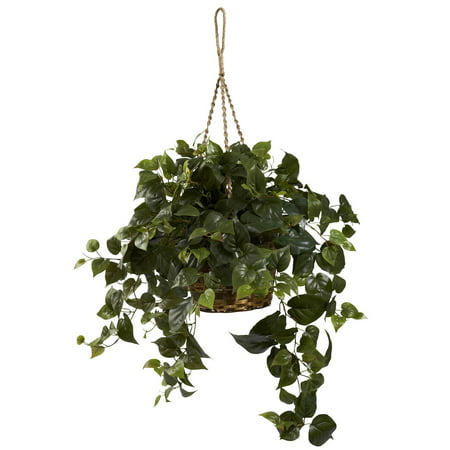 Nearly Natural Philo Hanging Silk Plant