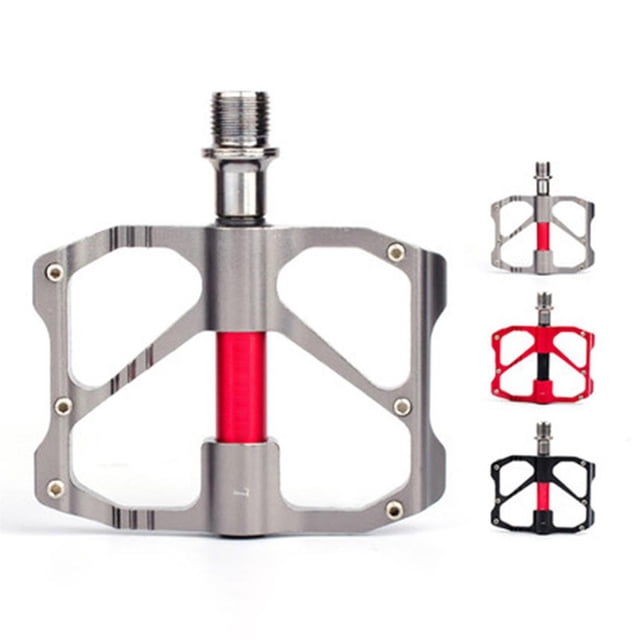 Maoww 2 pcs Pédales de Vélo en Alliage d'Aluminium Non-pour Pédales de Vélo de Glissement Plate-Forme en Alliage Plat Pédales Rouges