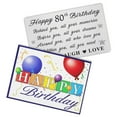thumbnail image 2 of DEGASKEN 80th Birthday Greeting Cards for Men Women, Engraved Metal Wallet Card, 2 of 5