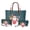 Santa Reindeer Snowflake, variant on ZUXONGSY Santa Reindeer Snowflake Print Handbag with Casual Makeup Bag Purse for Women PU Leather Top Handle Satchel Set with Practicality Cosmetic Pouch Purse Slim Wallet for Dating Shopping