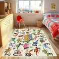 thumbnail image 6 of SARAG Children's Play Rug Animal Rug ABC Educational Rug Pad Children's Area Rug for Playroom, Bedroom, Nursery, 3'X4', Beige, 6 of 9