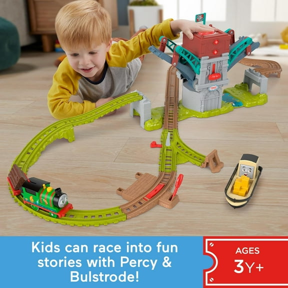 Interactive Toy Train Set with Talking Bulstrode & Which-Way Bridge for Kids Ages 3
