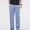 Blue, variant on WIZUTIZ Loose Straight Leg Denim Pants for Men Stretch Cotton Versatile Elastic Waist Casual Jeans with Pockets