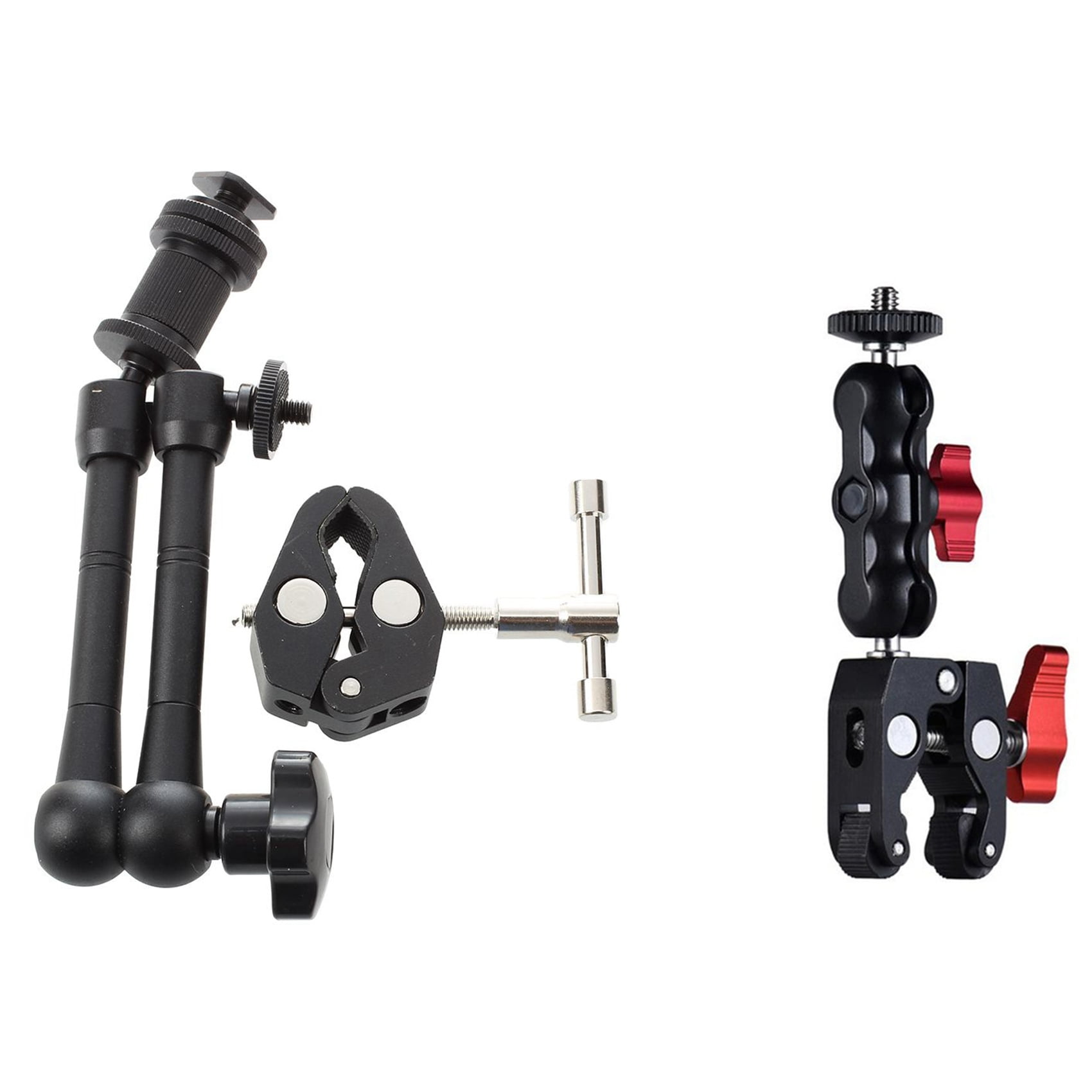 WELPET 11 Inch Friction Articulating Arm + Super Clamp Crab Plier & Arm