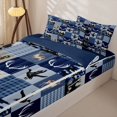 thumbnail image 3 of Homewish Rustic Farmhouse Mallard Zipper Full Size Comforter Sets with Fitted Sheet and 2 Pillowcases,Blue Camouflage Classic Plaid Jungle Wildlife Deer Zipper Bedding Set,Reversible,4 Pieces, 3 of 7