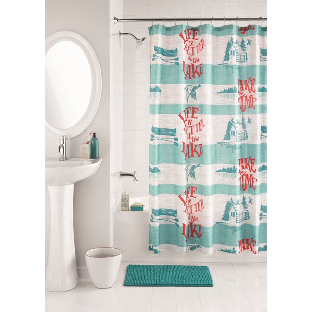 Mainstays 17Piece Bathroom Set, Lake Time